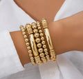 5Pcs Gold & Silver Rounds Beads