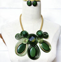 Resin Flower  Necklace Earring Set for Women