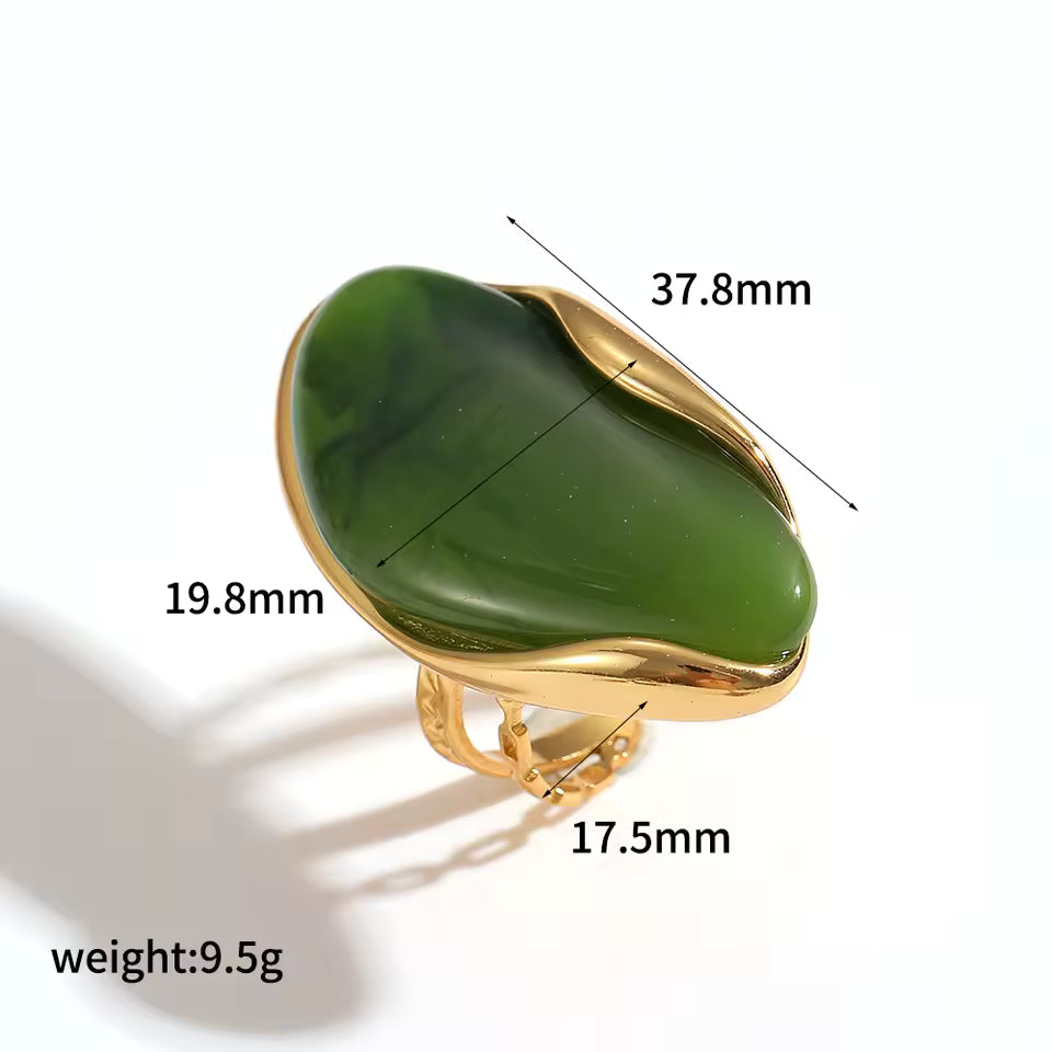 Resin Color Geo Shape Rings