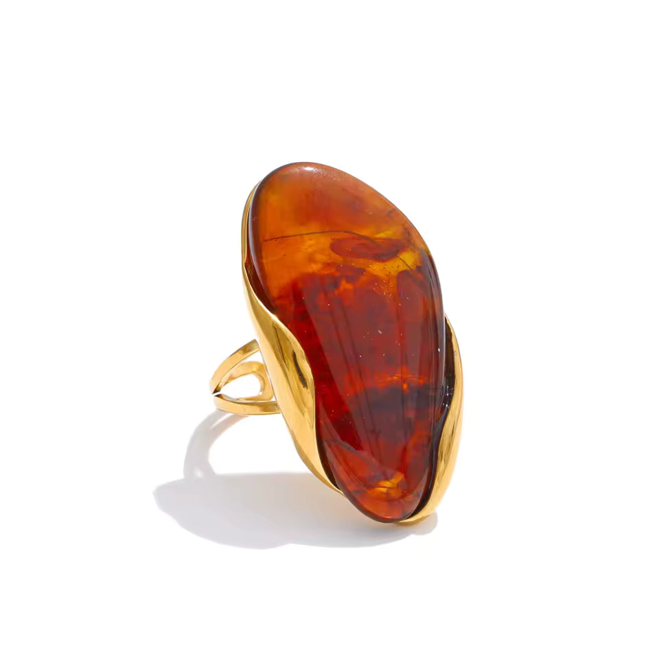 Resin Color Geo Shape Rings